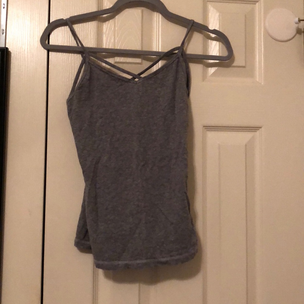 grey strappy v-neck cami